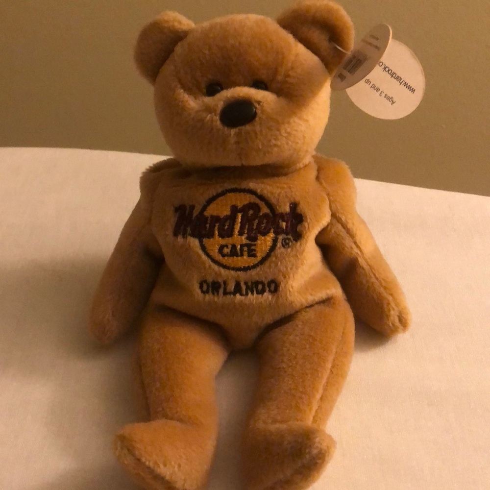 Vtg Hard Rock Cafe Isaac Beara Beanie Baby Orlando
